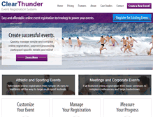 Tablet Screenshot of events.clearthunder.com